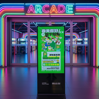 Kiosco con Pantalla Táctil Vertical de 55 Pulgadas, 4K, LCD HD para Interiores, Panel IPS con Retroiluminación LED, Soporte de Pie, Pantalla Publicitaria con WiFi
