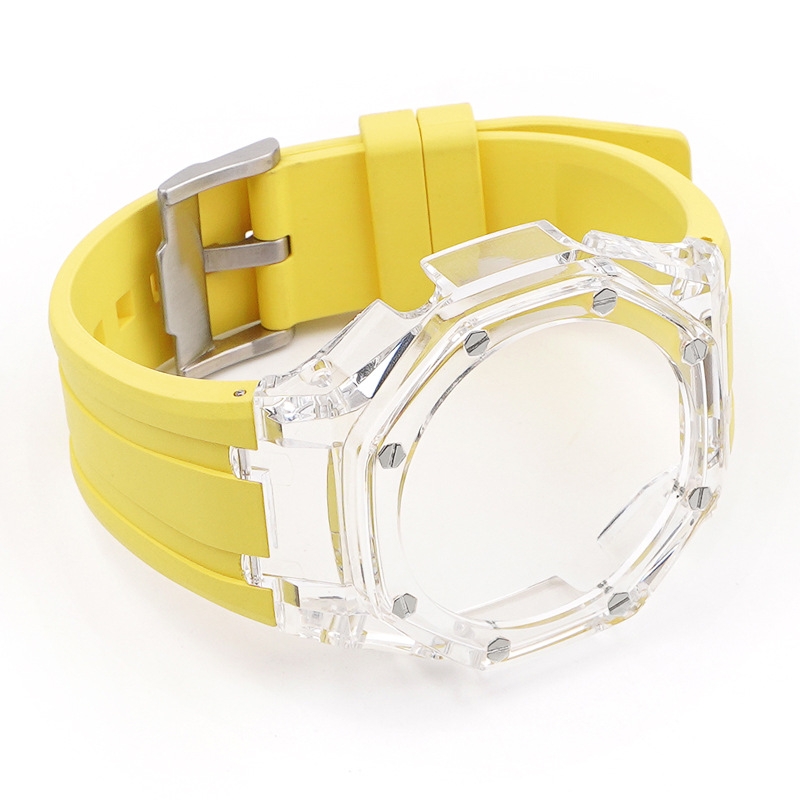 Transparent case+yellow