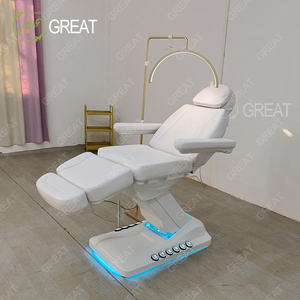 Luxuriöse Moderne Weiße Saloneinrichtung, Elektrische 4-Motorige Kosmetikliege mit Spa- und Wimpernfunktion, Gesichts- und Massageliege - Product Image 5
