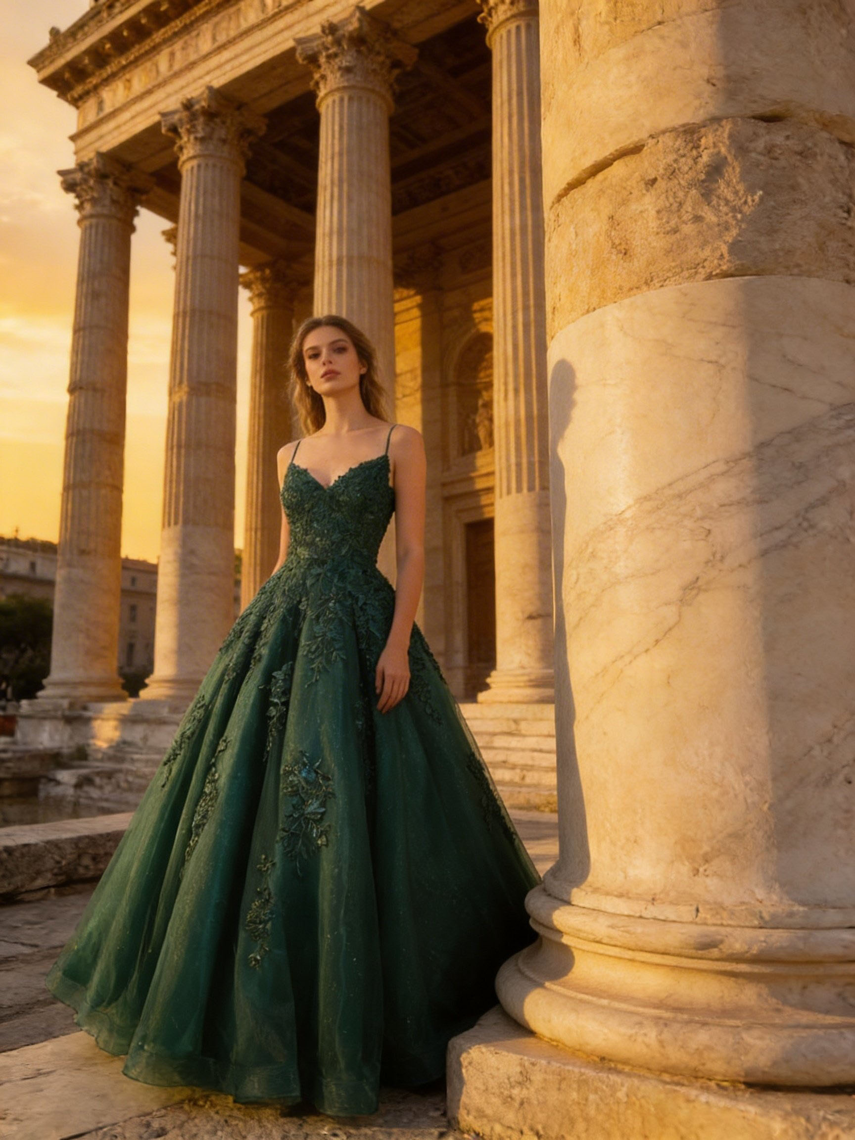 emerald green prom dress corset back ZAPAKA Women Satin Dark Green Prom Dress with Corset Mermaid Lace-Up Back Formal Dress, Dark Green / US8 main image 1