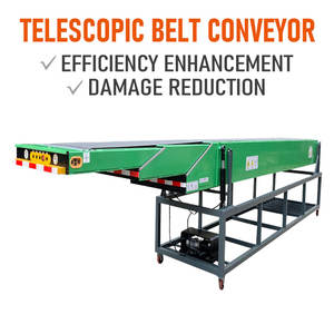 Ekspres lojistik taşıma sıralama sistemleri için hız kontrol cihazı ile parsel yükleme boşaltma teleskopik bantlı konveyörler - Product Image 3