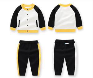 Manufactory Groothandel 2 Stuks Luxe Kids Winter Trui Set Super Kwaliteit Katoen Effen Patroon - Product Image 6