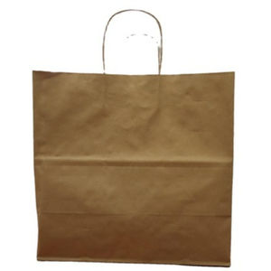 Sacs en papier kraft brun haute résistance avec poignée torsadée, sacs d'emballage écologiques pour les courses - Product Image 3