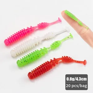 LUSHAZER 20 pz/sacchetto <span class=keywords><strong>Esche</strong></span> Morbide Galleggianti in TPE 0.8g 43mm <span class=keywords><strong>Artificiali</strong></span> in <span class=keywords><strong>Silicone</strong></span> per la Pesca di Carpe, Persici e Trote - Product Image 2