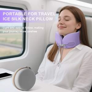 Gối du lịch bằng mút hoạt tính năm <span class=keywords><strong>2025</strong></span>, dây đeo có thể điều chỉnh, dễ mang theo, thích hợp cho máy bay, tàu hỏa và văn phòng - Product Image 6