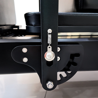 Equipo de Entrenamiento de Yoga con Soporte Vertical de Aluminio Ligero, Barra Ajustable para Pies, Reformer de Pilates Comercial Plegable