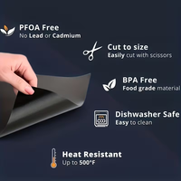 Tapis de four en PTFE antiadhésif réutilisable, feuille de fibre de verre PTFE résistante à la chaleur pour la cuisson, la rôtissage, la grillade et la cuisson