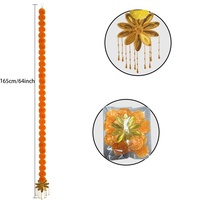 Guirlande de fleurs artificielles de marguerites Nicro en promotion avec pompons, décoration suspendue pour mariage indien, Diwali, Jour des Morts mexicain