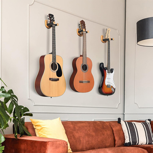 Nouveau support <span class=keywords><strong>mural</strong></span> pour <span class=keywords><strong>guitare</strong></span>, support pour archet de violon, divers supports muraux flottants en bois pour <span class=keywords><strong>guitare</strong></span> avec motifs - Product Image 2