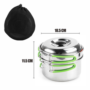 HOMFUL <span class=keywords><strong>Camping</strong></span> cookware set Portable Cooking Pot Cookware Set with stove - Product Image 6