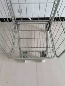 Carrello Industriale in Acciaio Personalizzabile a Quattro Ruote per Magazzino, Contenitore Logistico Impilabile, Capacità 1000kg, 2 Livelli, Zincato - Product Image 4
