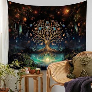 Tapiz Decorativo para Pared de Habitación, Tapiz de Pared de Mandala de Tela de Poliéster Personalizado, Decoración de Pared Personalizada - Product Image 1