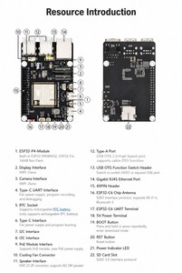 Boîtier intelligent ESP32-P4, prend en charge la caméra externe, RISC-V double+cœur unique, carte de développement avec écran tactile LCD 4 pouces 720×720 à 5 points intégré - Product Image 6