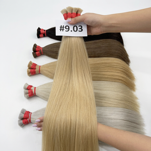 En stock, mèches de cheveux humains vierges naturels lisses, en vrac, plusieurs couleurs - Product Image 1