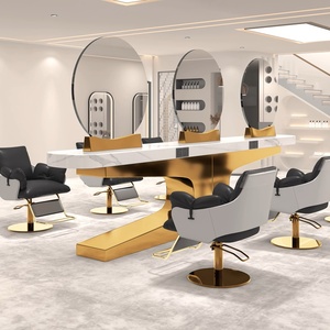 Nuevo juego de muebles de salón de belleza, lujosas sillas y mesas de peluquero, masaje de pies y juego de mesa para recortar uñas, diseño único - Product Image 3