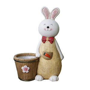 Pot <span class=keywords><strong>de</strong></span> fleurs lapin mignon style pastoral pour plantes succulentes, populaire sur internet, décoration créative pour balcon et cour, ornements d'extérieur - Product Image 5