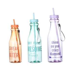 Botella <span class=keywords><strong>de</strong></span> Plástico para Bebidas, SK Tritan/PS, Libre <span class=keywords><strong>de</strong></span> BPA, <span class=keywords><strong>con</strong></span> Forma <span class=keywords><strong>de</strong></span> Lata <span class=keywords><strong>de</strong></span> Refresco, <span class=keywords><strong>con</strong></span> Pajita, para el Verano - Product Image 1