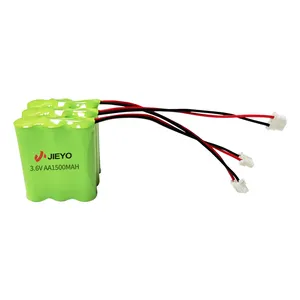 Jieyo High Temperature Nimh AA 1500mah 3.6v Battery Pack Size AA Ni Mh Rechargeable Batteries For Motion Sensor Light