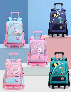 Hot Selling Kids Cartoon Trolley School Bags Primary Children Wheeled <b>Backpacks</b> 6 <b>Wheels</b> Boys Girls Students Trolley <b>Backpacks</b> - Product Image 6
