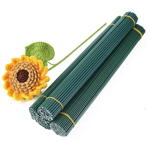 2mm filo floreale verde filo di rosa filo di ferro rivestito in plastica per bastoncini di fiori artificiali - Product Image 3