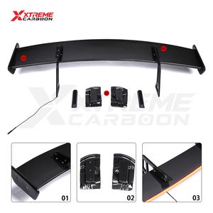 Alerón Trasero de Fibra de Carbono Seca Estilo Max con Luz <span class=keywords><strong>LED</strong></span> para BMW G80 M3 G82 G83 M4 M2 G42 M240i, Alerón de Cuello de Cisne y Divisor de Maletero - Product Image 2