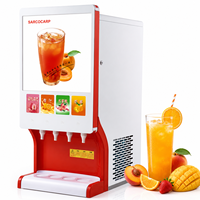Machine à jus de fruits commerciale, distributeur de boissons froides à 4 robinets, machine à distribuer des boissons aux fruits pour café, hôtel