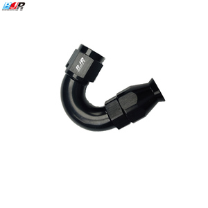 Raccords <span class=keywords><strong>de</strong></span> <span class=keywords><strong>tuyau</strong></span> PTFE à débit total améliorés BJR en aluminium AN6 AN8 AN10 150 degrés pour véhicules modifiés - Product Image 2