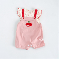 Vente en gros de vêtements pour bébés et tout-petits, ensembles de vêtements pour filles de style preppy, 2 pièces, automne, en coton/élasthanne, respirant, sweat-shirt et short à fleurs