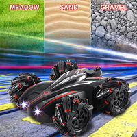 Coche de Acrobacias RC EPT 2.4G con Doble Volteo, Luces LED con Doble Pulverización de Niebla y Música, Juguete Todoterreno 4WD para Niños