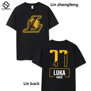 เสื้อแข่งทีมเลเกอร์ส ซิตี้ อิดิชั่น ฤดูใบไม้ผลิ/ฤดูร้อน รุ่นดอนซิช หมายเลข เสื้อยืดแขนสั้นสำหรับฝึกซ้อมบาสเก็ตบอล ทรงหลวม ผ้าฝ้าย 100% สไตล์สปอร์ต ลายตัวอักษร - Product Image 3