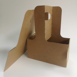 <span class=keywords><strong>Carton</strong></span> ondulé écologique porte-gobelet plateau poignée artisanat papier à emporter Portable porte-café élégant porte-gobelet plateau - Product Image 6