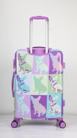 Offre Spéciale images personnalisées imprimer ABS PC ensembles de valises transporter sur coque dure sacs de voyage ensembles de bagages