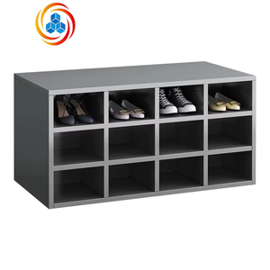 Armario para Zapatos de Acero Inoxidable, Antipolvo, para Talleres, Fábricas, Laboratorios, Vestuarios, de Doble Cara y con Múltiples Compartimentos - Product Image 1