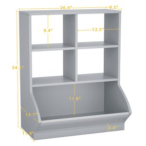 Étagères murales modernes en bois massif pour salon, chambre à coucher, bibliothèque, bibliothèque à 5 compartiments, bibliothèque multifonctionnelle en bois, armoire de <span class=keywords><strong>rangement</strong></span> pour jouets - Product Image 6