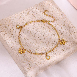 यूरोपीय अमेरिकी नई शैली सरल एले महिलाओं के लिए स्टेनलेस स्टील हृदय तितली पेंडेंट डिजाइन फैशन टखने - Product Image 1