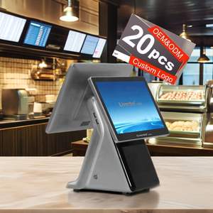 लिवरडोल ऑल-इन-वन डुअल स्क्रीन पॉस टर्मिनल 15.6 "टच स्क्रीन 80 मिमी थर्मल प्रिंटर विंडो/एंड्रॉइड ओएस 1 साल की वारंटी - Product Image 2