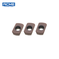 Plaquettes de fraisage en carbure EPMT0603TN-8 à faible force de coupe, revêtement PVD/CVD disponible, pour acier, acier inoxydable, fonte, alliage de titane