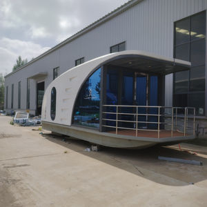 โครงสร้างโครงเหล็กลอยน้ำแบบขยายได้ดีไซน์ล้ำสมัยห้องโดยสารลอยน้ำกันน้ำสำหรับบ้านบนเกาะบ้านริมน้ำ - Product Image 2