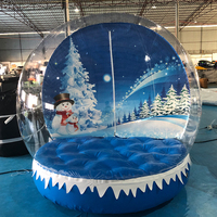 Globe de neige gonflable de 10 pieds en PVC, décorations de Noël, boule gonflable transparente, boule de neige pour fête