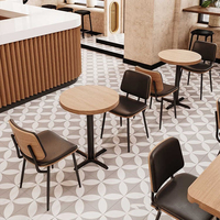 Café-restaurant restauration rapide café carré Commercial bois cuir Restaurant banc canapé meubles stand siège Table et ensemble de chaises