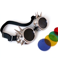 Lunettes de soleil tendance style vintage, lunettes steampunk, lunettes de soudeur punk, accessoires de cosplay, accessoires de déguisement pour Halloween