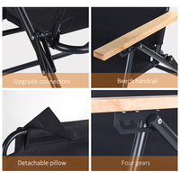 Chaises de camp de plage portatives à cadre en acier à trois étages pliantes extérieures Feistel
