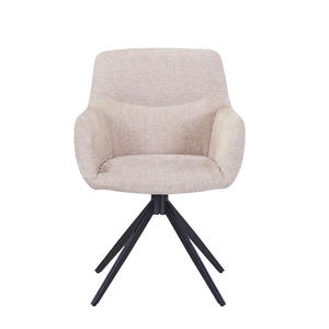 <span class=keywords><strong>Fauteuil</strong></span> en tissu blanc avec pieds pivotants en métal design italien Chaise longue d'hôtel Chaise pivotante <span class=keywords><strong>de</strong></span> salon - Product Image 4