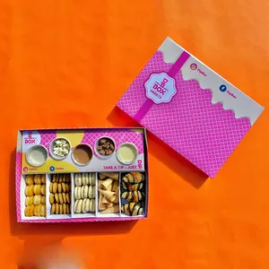 사용자 정의 블랙 파티 초콜릿 쿠키 크래프트 종이 상자 디저트 상자 케이터링 포장 플래터 파티더와 상자