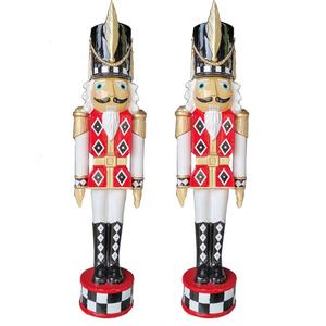 Grande statue de casse-noisette en fibre de verre, imperméable et durable, pour décorations festives de Noël, de remise de diplôme, de Thanksgiving, de la fête des Pères et autres événements, direct usine - Product Image 5