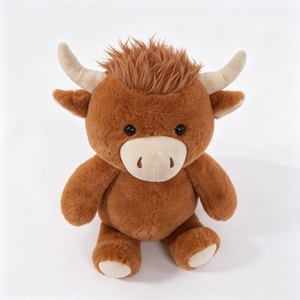Peluche de vache des Highlands personnalisée, peluche de vache écossaise, animal en peluche de vache des Highlands, peluche de vache brune - Product Image 5