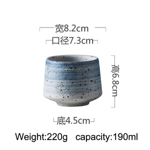 Tasse à eau glacée en céramique, de petite taille, style rétro <span class=keywords><strong>japonais</strong></span>, avec <span class=keywords><strong>Logo</strong></span> personnalisé, pour le café - Product Image 2