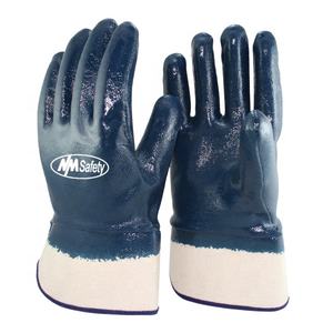 NMsafety Guantes de Jersey Totalmente Recubiertos de Nitrilo Azul NBR para Combustible, Guantes de Trabajo Personalizados con Certificación ANSI - Product Image 1