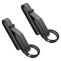 Porte-clés tactique pour ceinture, en acier inoxydable, avec boucle de ceinture, porte-clés en métal, clip à clés