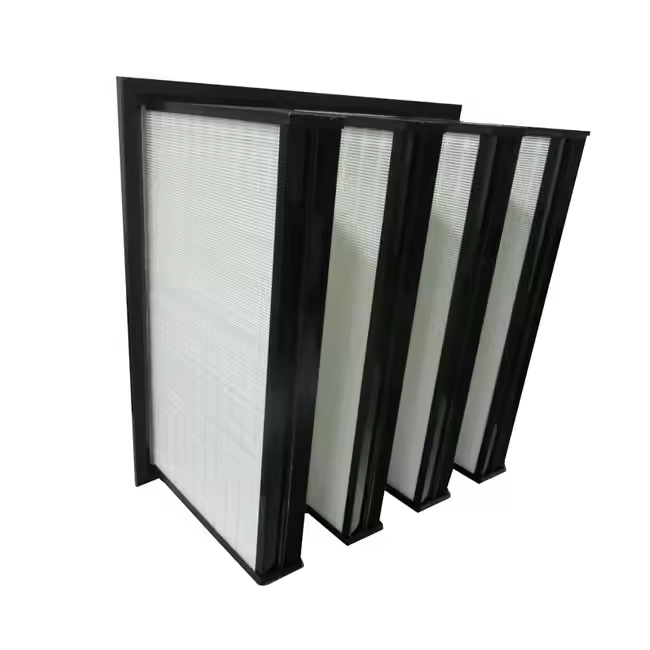 АБС-пластик, фильтр HEPA V-типа для домашнего использования, система HVAC, большой объем воздуха, высокая пыль, V-Bank H13, новые детали оборудования для очистки воздуха